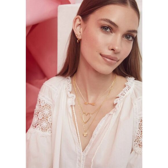 Kendra Scott NEW necklace - Ansley silver heart - Picture 4 of 11